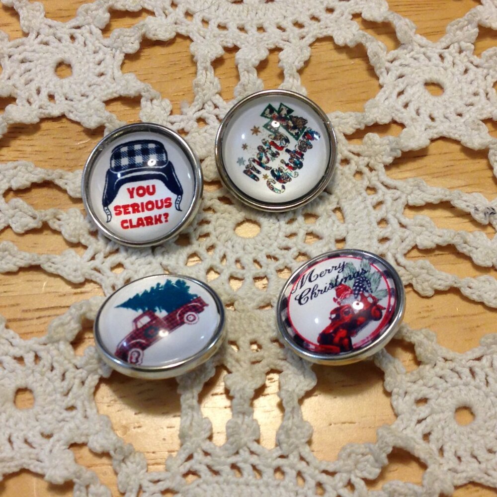 Christmas Snap Buttons standard size - Snap Chunks